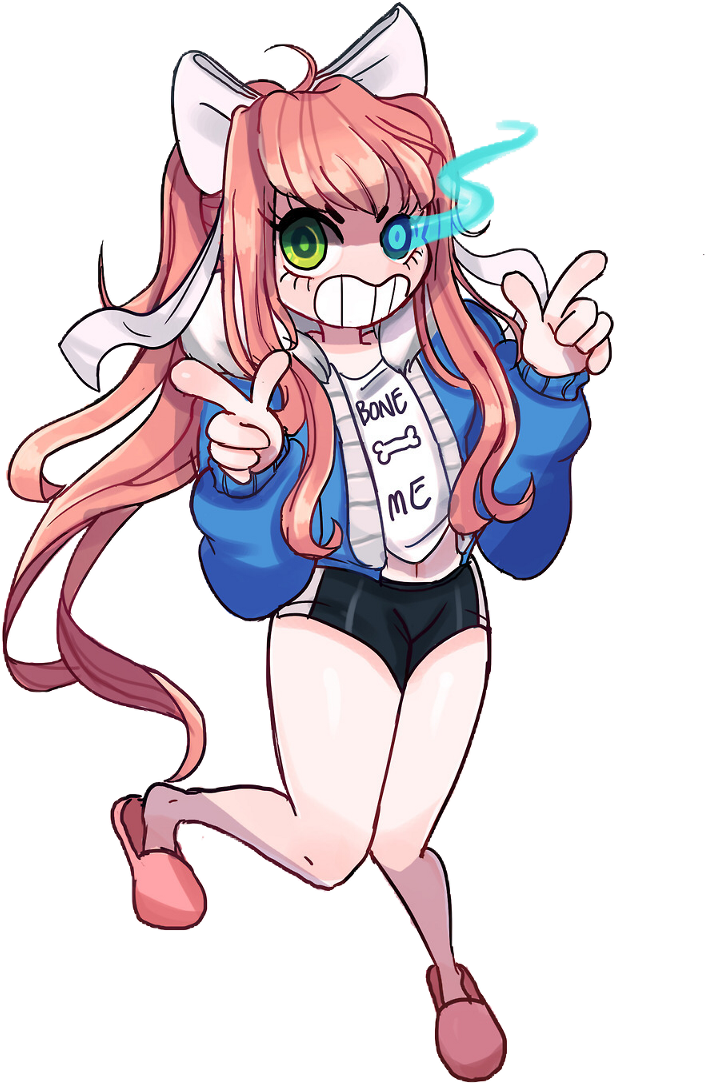 Monika Sticker - Monika Sans (1024x1280), Png Download