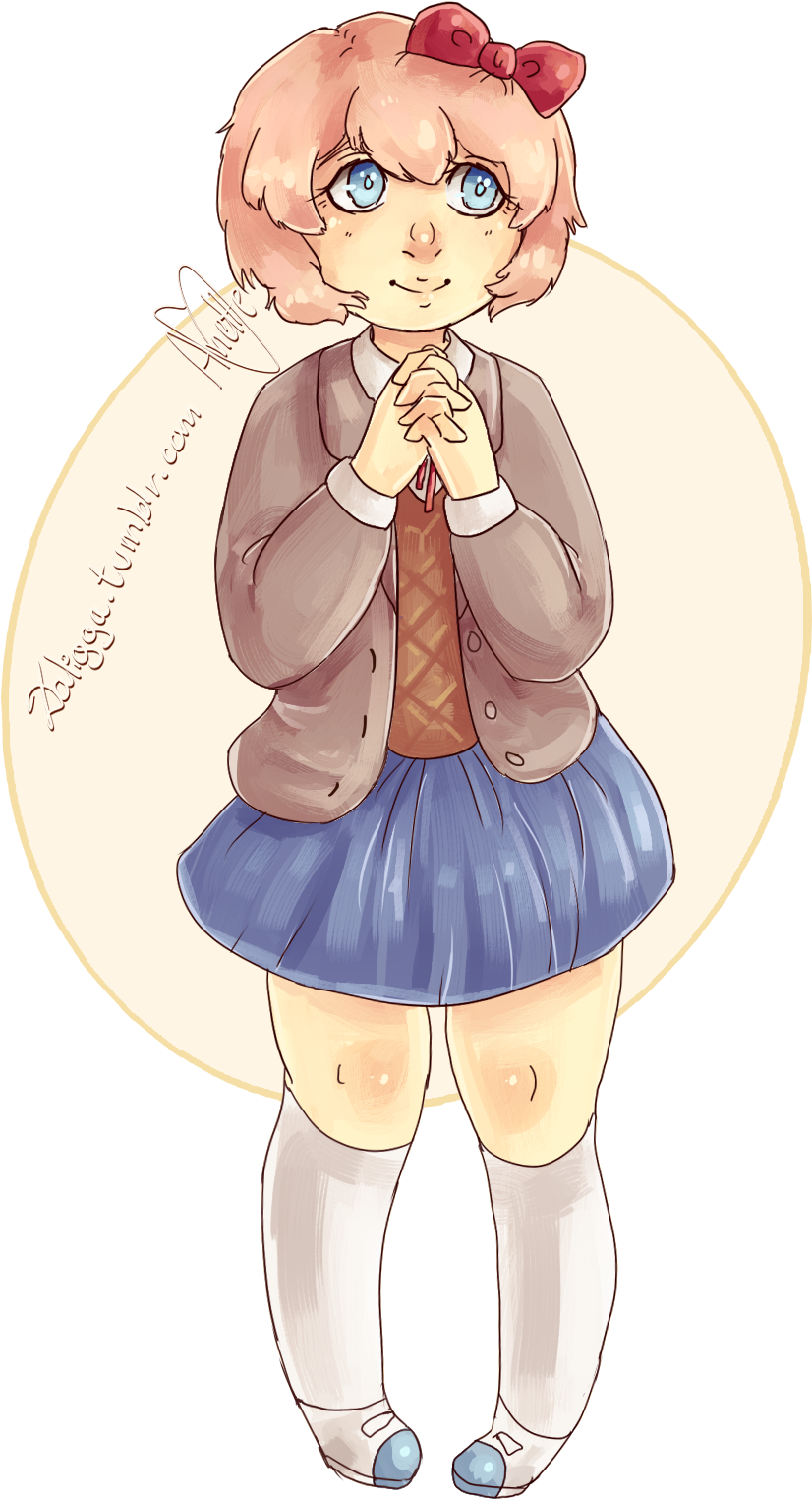 Ddlc Ddlc Fan Art Ddlc Fanart Natsuki Doki Doki Literature - Cartoon (950x1650), Png Download