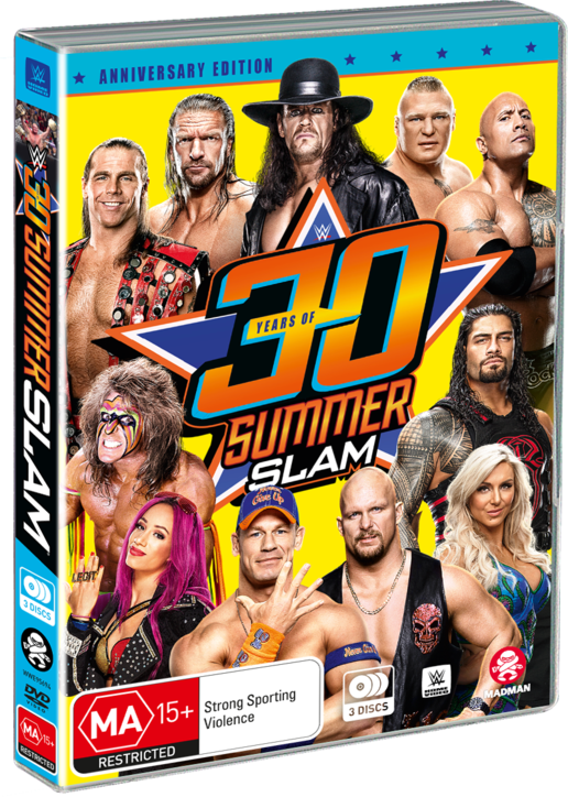 30 Years Of Summerslam - Wwe - Summerslam 2016 Dvd (516x724), Png Download