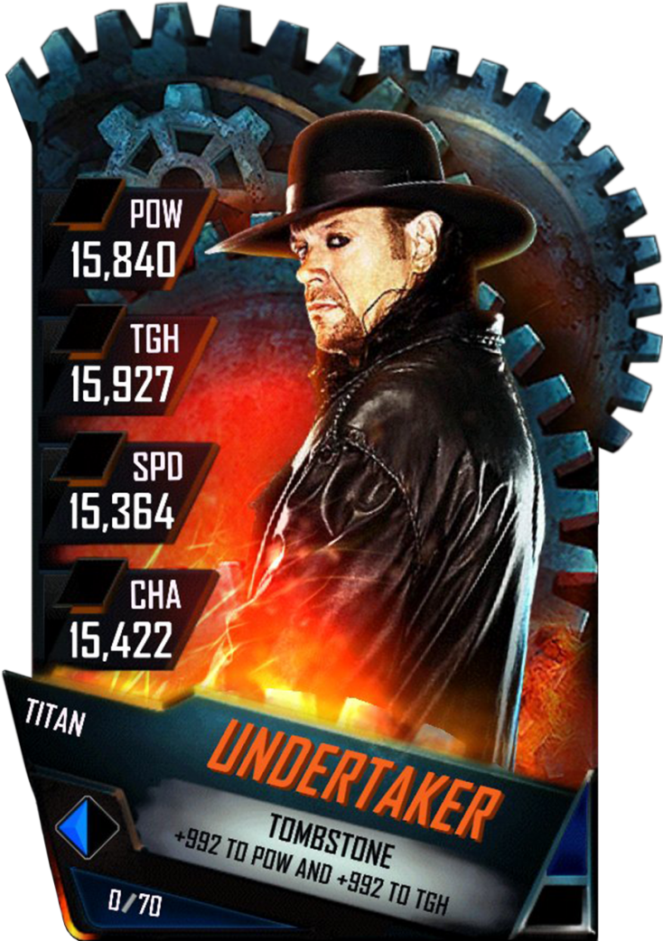 Undertaker S4 18 Titan - Wwe Supercard Brock Lesnar Titan (733x1158), Png Download