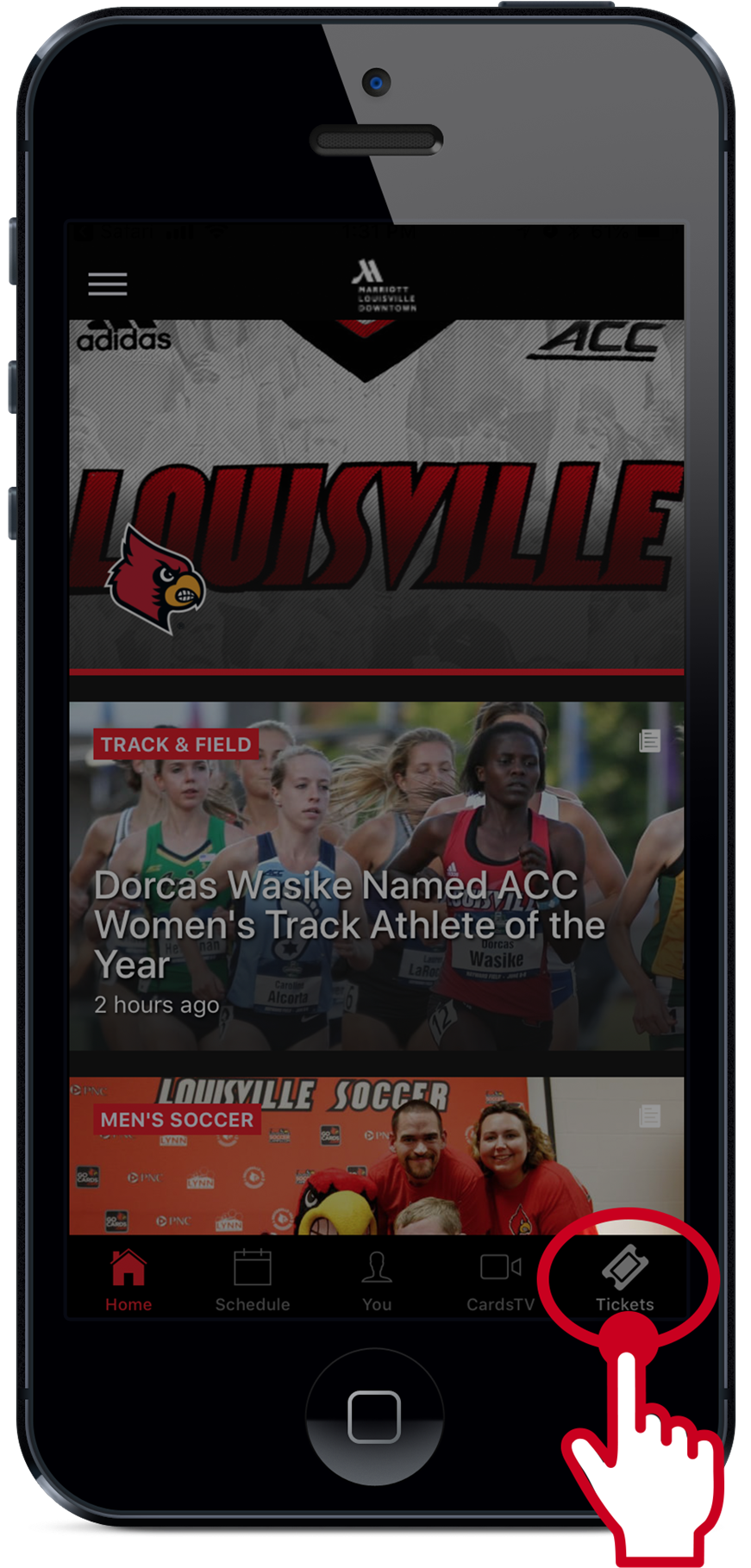 Tap The Cardsmobile App Icon And Then Tap The "tickets" - Parking (1102x2000), Png Download