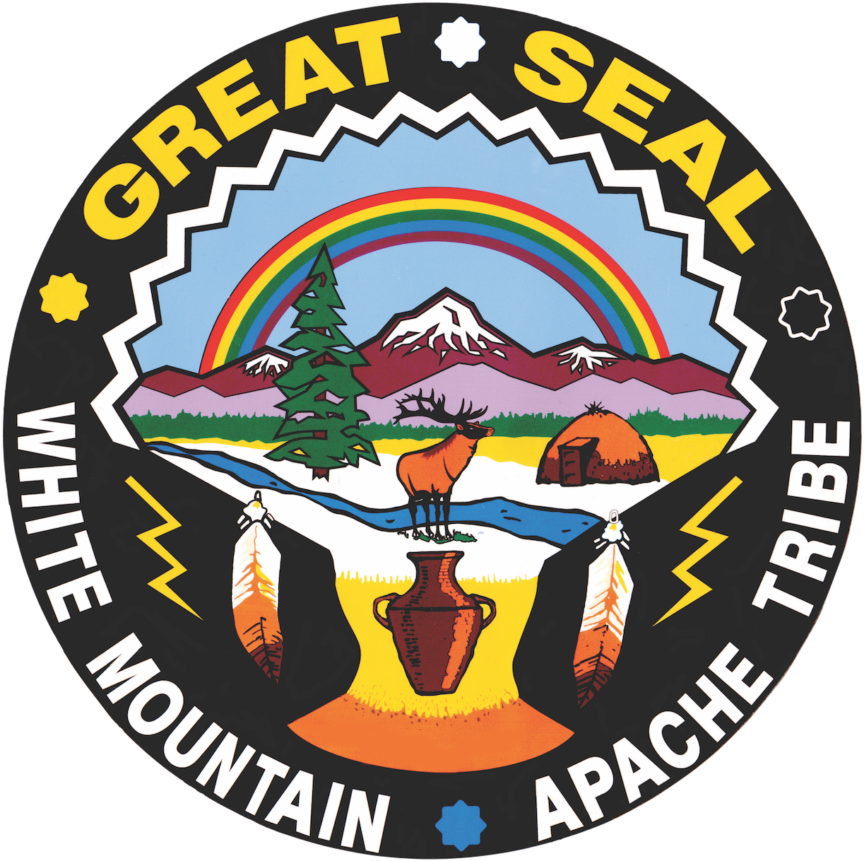 White Mountain Apache Tribe Known World-wide As A Hunting, - Apache Tribe Logo (1300x1281), Png Download
