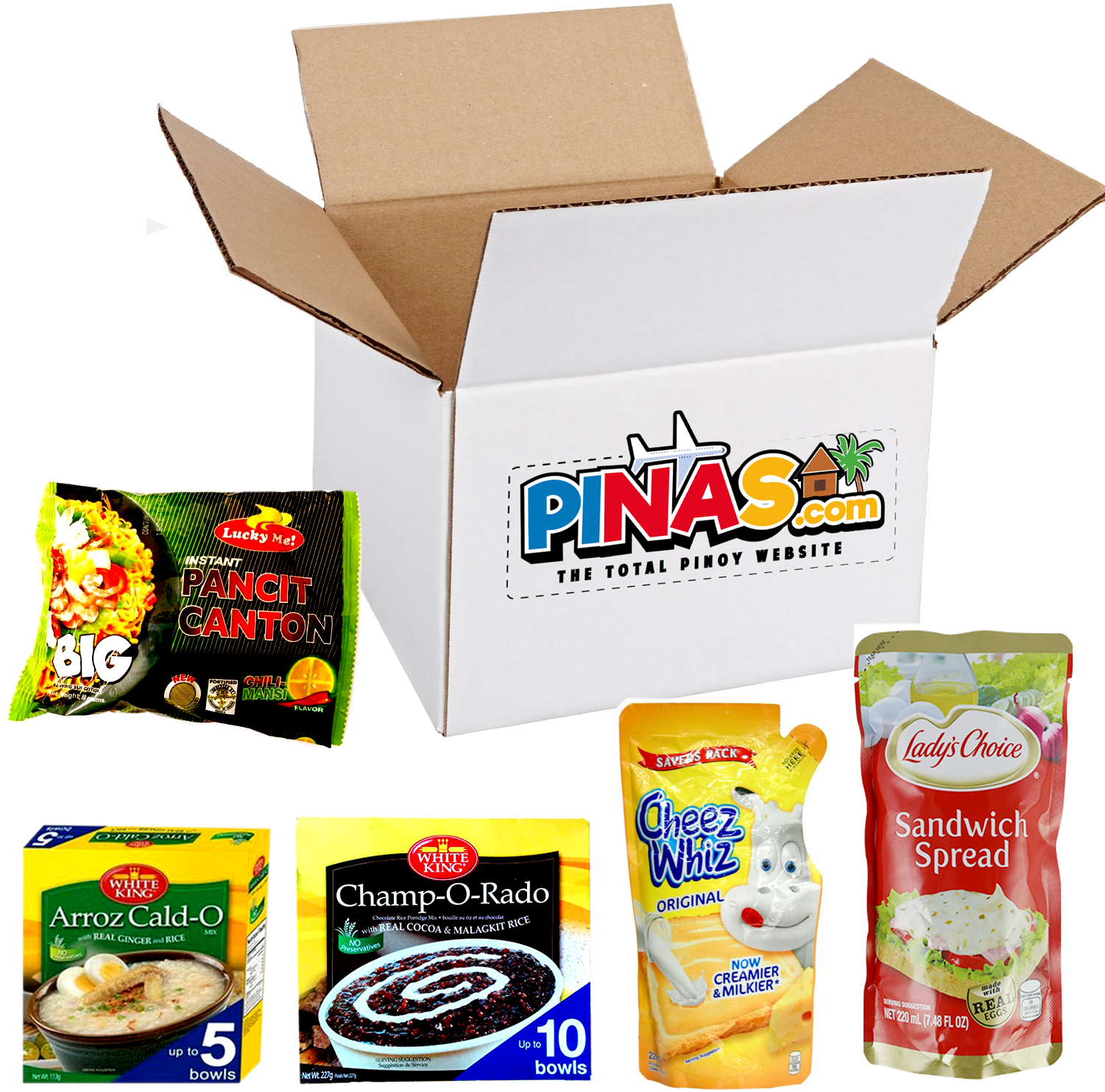 Regalo Pa Abroad Box - White King Champ-o-rado / Chocolate Rice Porridge Mix (1500x1500), Png Download