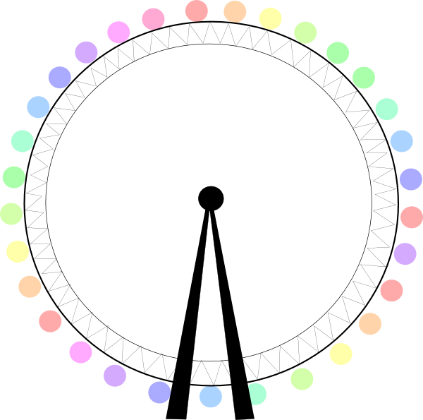 London Eye Clip Art (600x595), Png Download