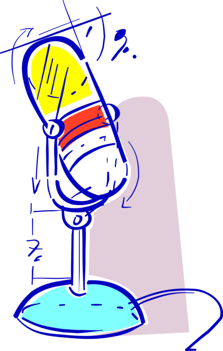 Vector Illustration Of Acoustic To Electric Transducer - Illustration (444x700), Png Download