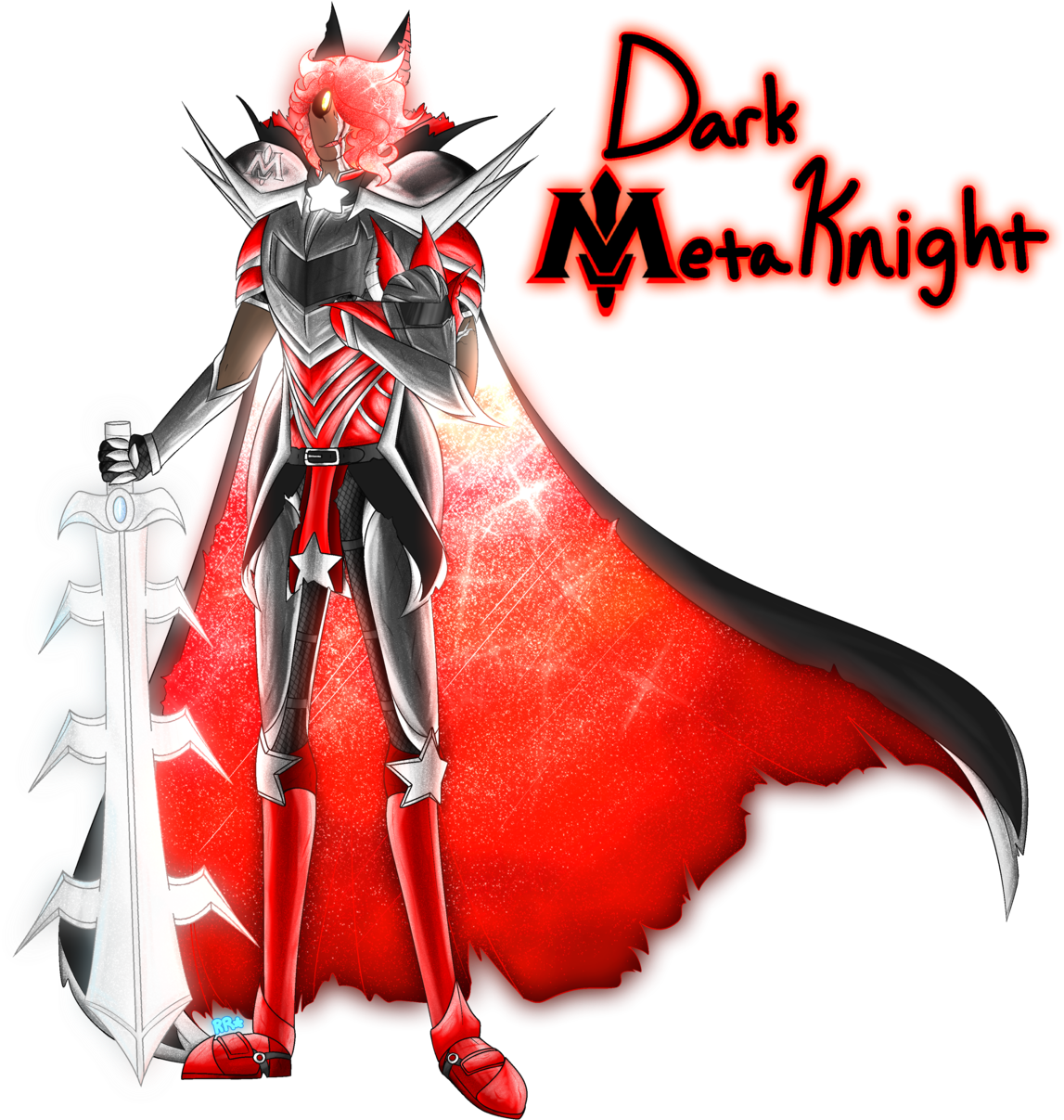 Finally Completed My New Ref Of Dark Meta Knight This - Illustration (1280x1280), Png Download