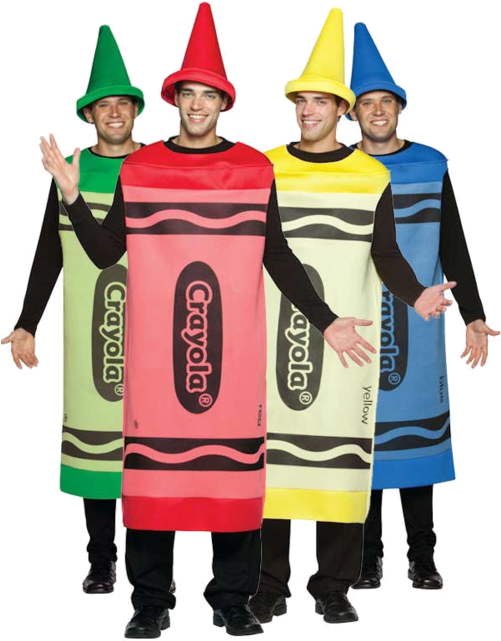 How To Kill The Halloween Group Costume - Crayola Red Crayon Adult Costume (500x793), Png Download