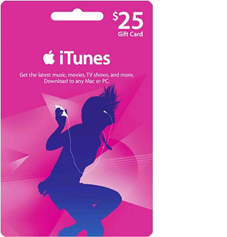 $25 Itunes Gift Card - Apple Itunes Prepaid Card 25 (1000x800), Png Download