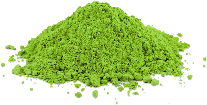 Green Tea Leaves Pile Of Matcha - Green Coffee Powder Png (900x600), Png Download
