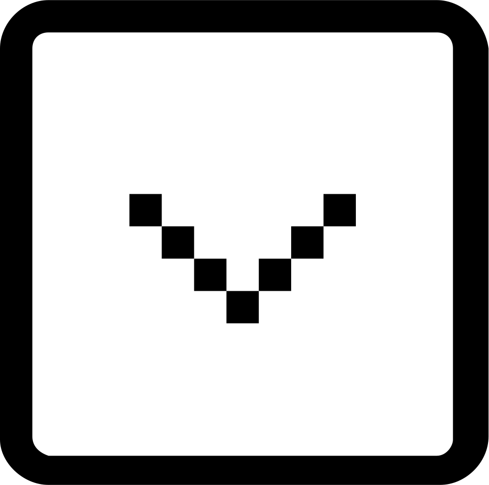 Slide Arrow Down Px Comments - Pixel Images Black And White (981x974), Png Download