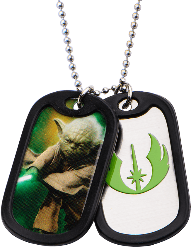 Yoda Double Dog Tag Necklace - "yoda Double Dog Tag Necklace" (850x850), Png Download