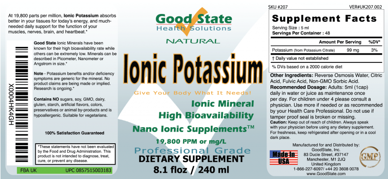 Good State - Good State - Liquid Ionic Minerals Potassium (48 Days (800x800), Png Download