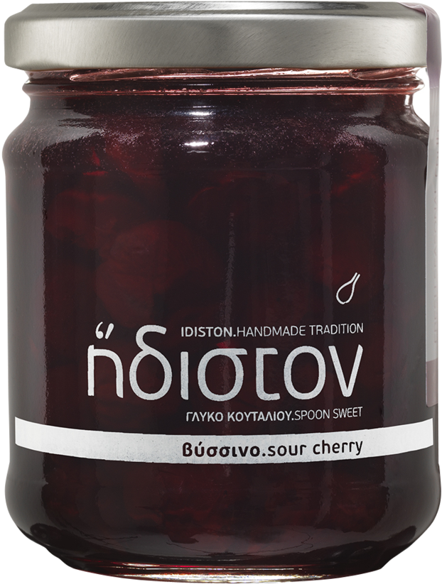 Idiston Sour Cherry 280g - Spoon Sweets (839x1024), Png Download