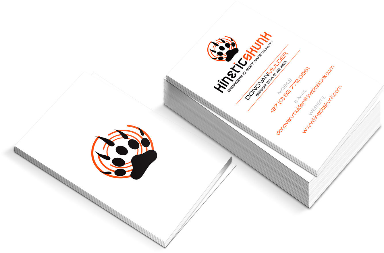 Bcard Kinetic Skunk - Frozen Food Business Card (1500x1000), Png Download
