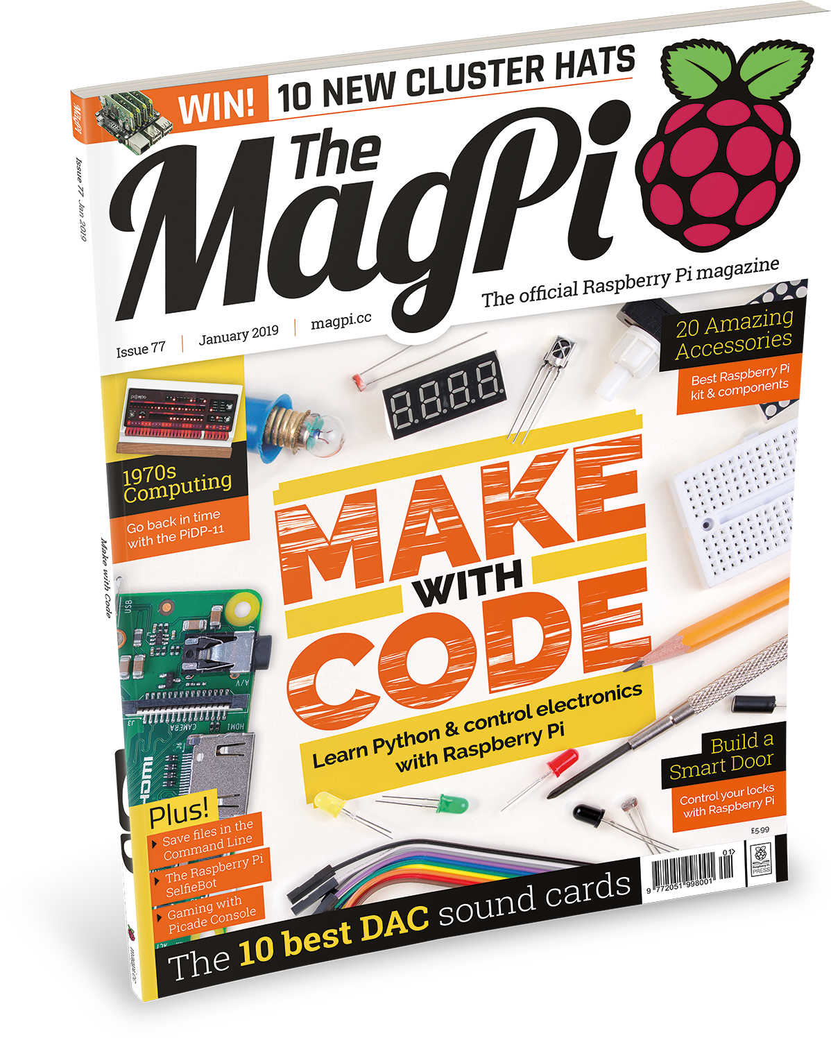 Make With Code In The Magpi - Raspberry Pi (1320x1575), Png Download