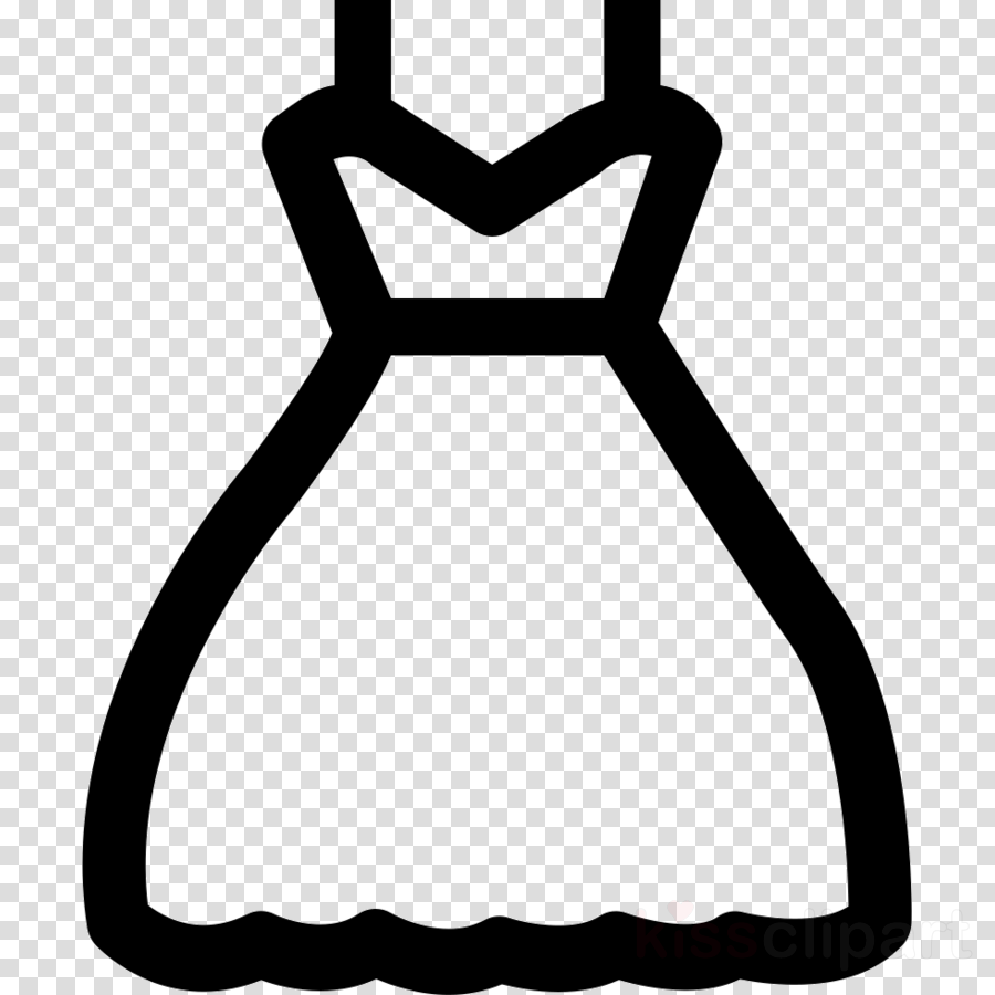 Dress Clipart Wedding Dress Clothing - Dress Png Icon (900x900), Png Download