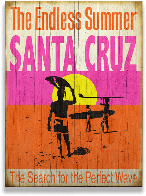 View Zoom Endless Summer Surfer Silhouettes Sign - Personalized Wood Beach Sign - Endless Summer (17" (730x730), Png Download