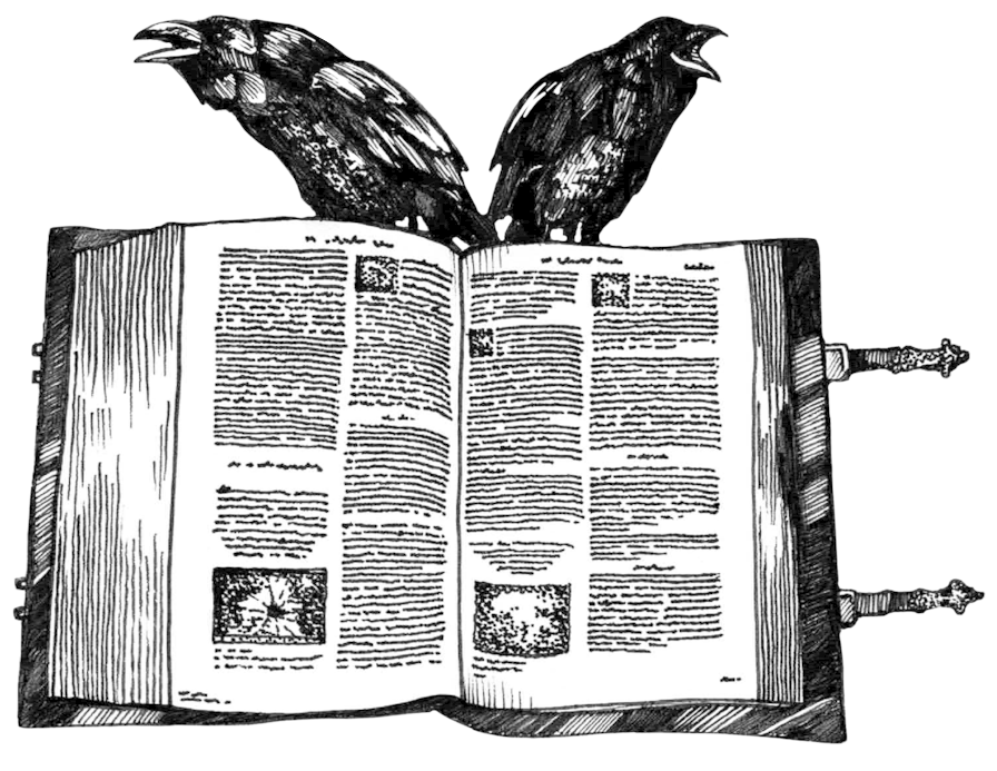 Book And Ravens Logo - Book (1000x748), Png Download