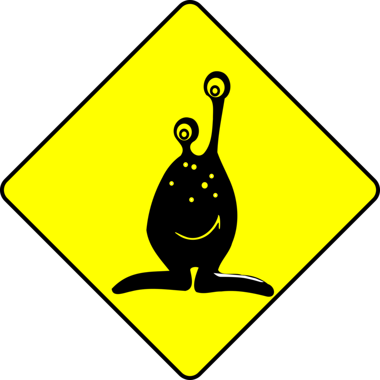 Caution Alien Clipart Png (600x600), Png Download