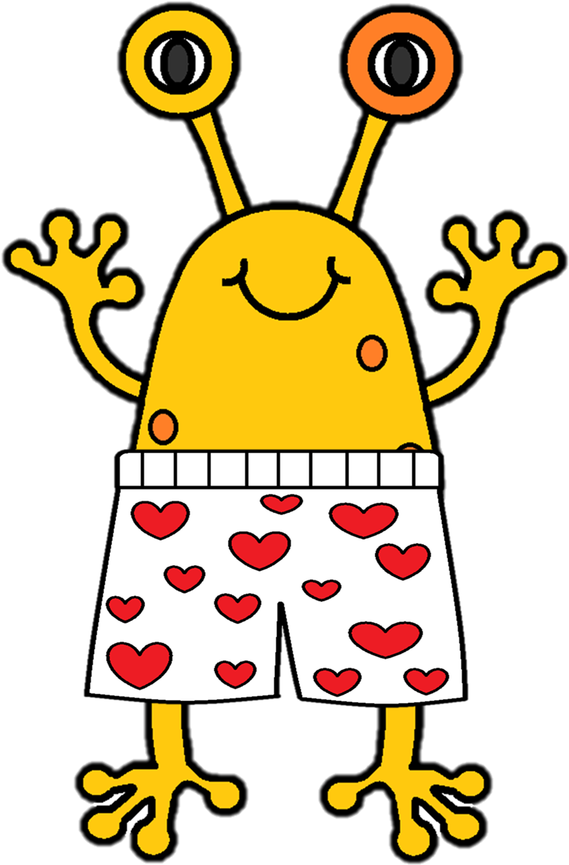Alien Lover Panda Free Images Info - Aliens Love Underpants Characters (987x1396), Png Download