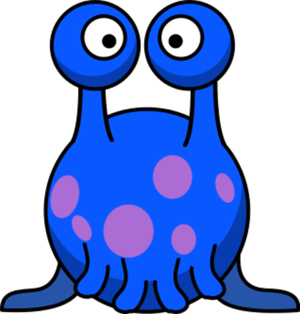 Ufo Clipart Blue Alien - Silly Alien Clip Art (600x628), Png Download