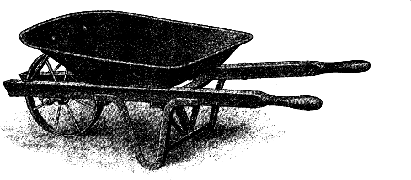This Is A Wonderfully Detail Wheelbarrow Digital Stamp - Wheelbarrow (1600x805), Png Download