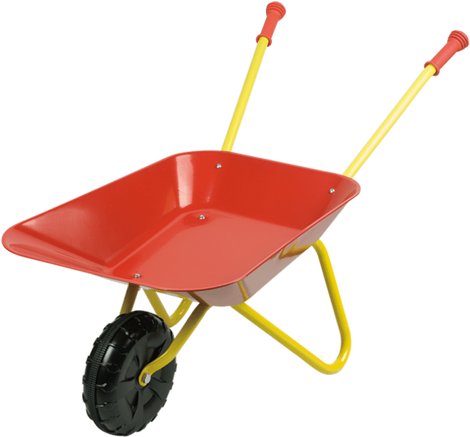Kiddies Metal Wheel Barrow - Kinder Metallschubkarre (700x651), Png Download