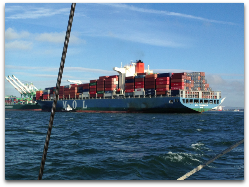 Alameda - Container Ship (893x696), Png Download