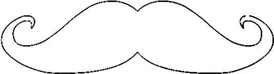 Bigote Blanco Png - Line Art (720x540), Png Download