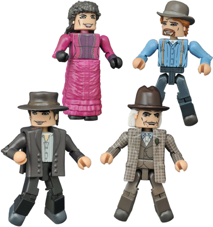 Back To The Future™ Part Iii Minimates 1885 Box Set - Back To The Future 30th Anniversary 1885 Minimates (761x800), Png Download
