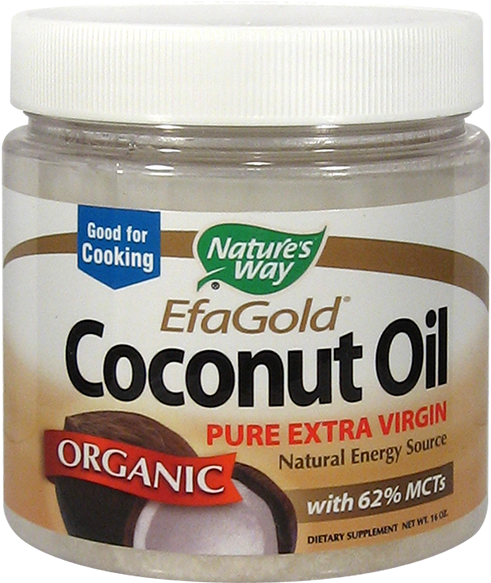 Natures Way Coconut Oil Efagold Pure Extra Virgin 1 - Nature's Way - Organic Pure Extra Virgin Coconut Oil (650x650), Png Download