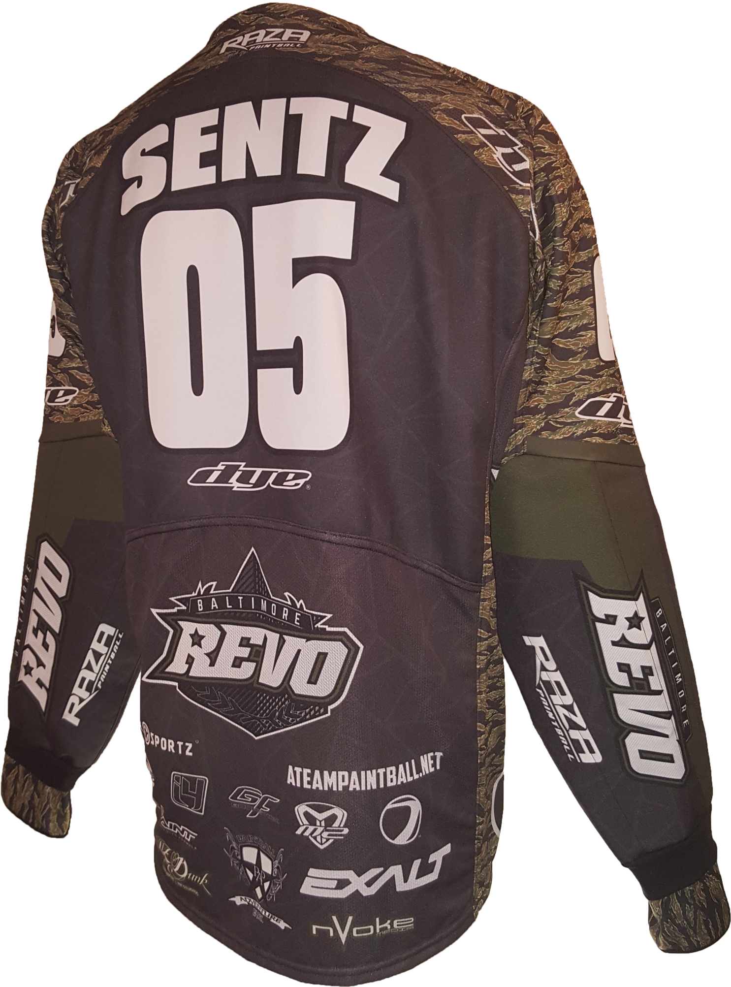 Revo Tiger Stripe Bmf Pro Jersey - Exalt Paintball (1527x2048), Png Download