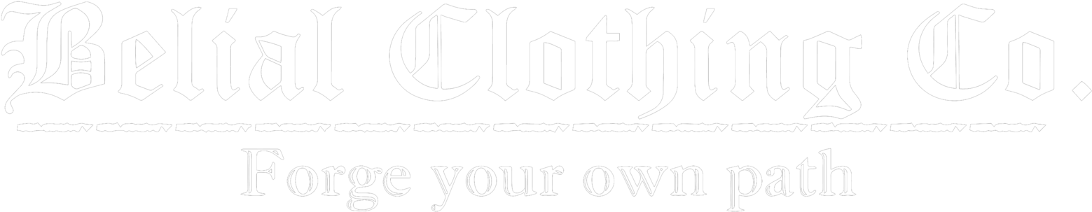 Belial Clothing Co - Line Art (1600x324), Png Download