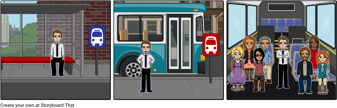 Fernando Decide Tomar El Autobus - Cartoon (1164x385), Png Download
