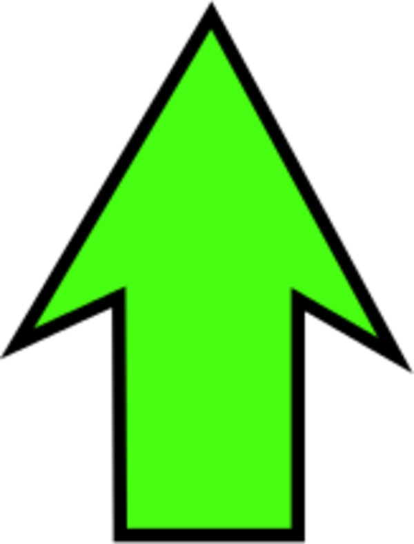 Arrow Pointing Down Clipart - Green Arrow Facing Up (600x788), Png Download