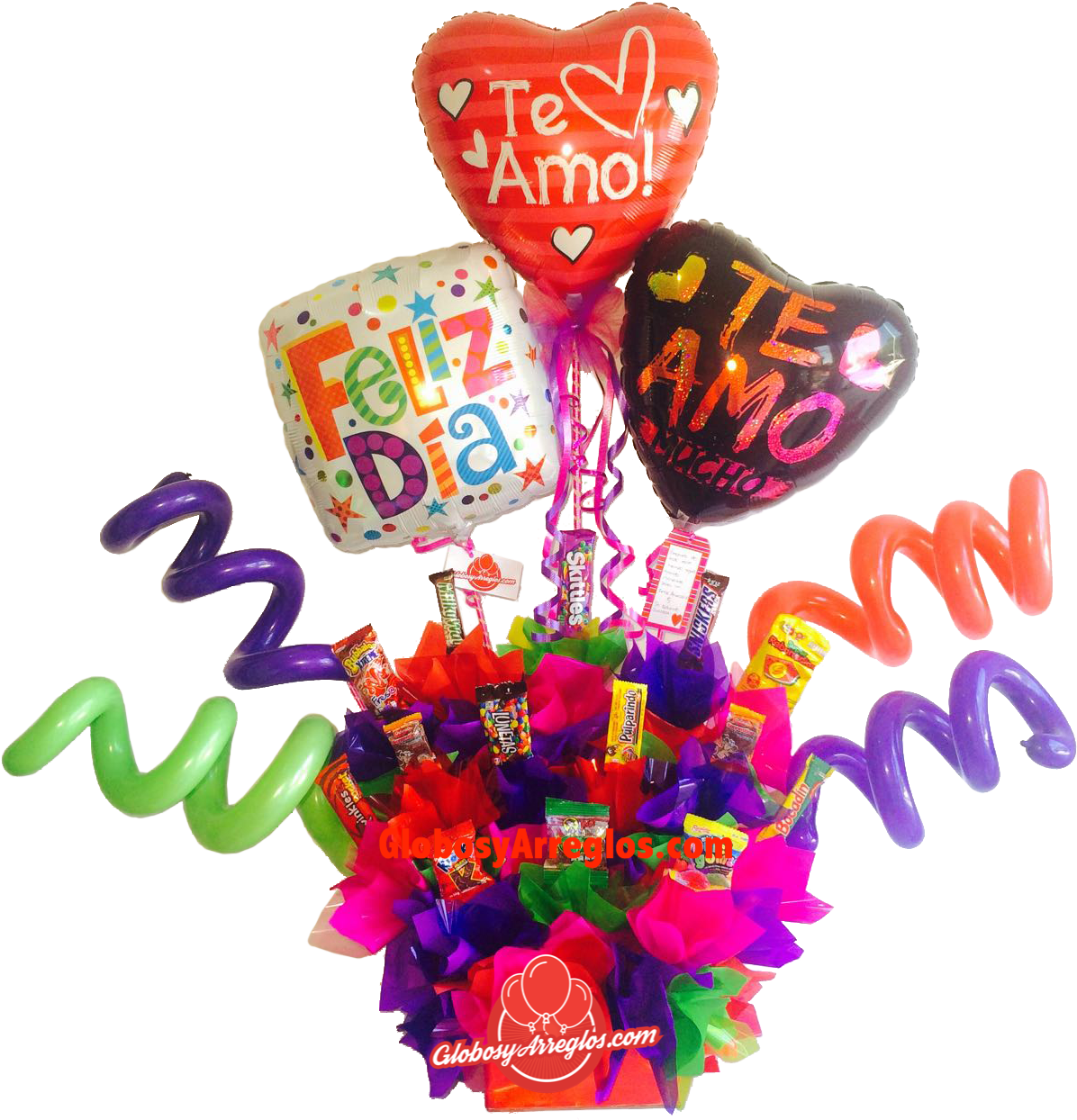 Arreglo De Amor, Arreglo Con Globos De Amor, Arreglo - Arreglos De Globos Hermosos (1253x1280), Png Download
