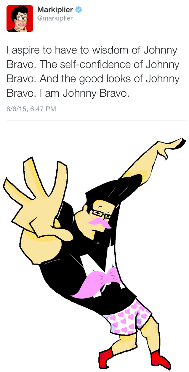 He Is Jonny Brovo - Markiplier Johnny Bravo (637x1280), Png Download