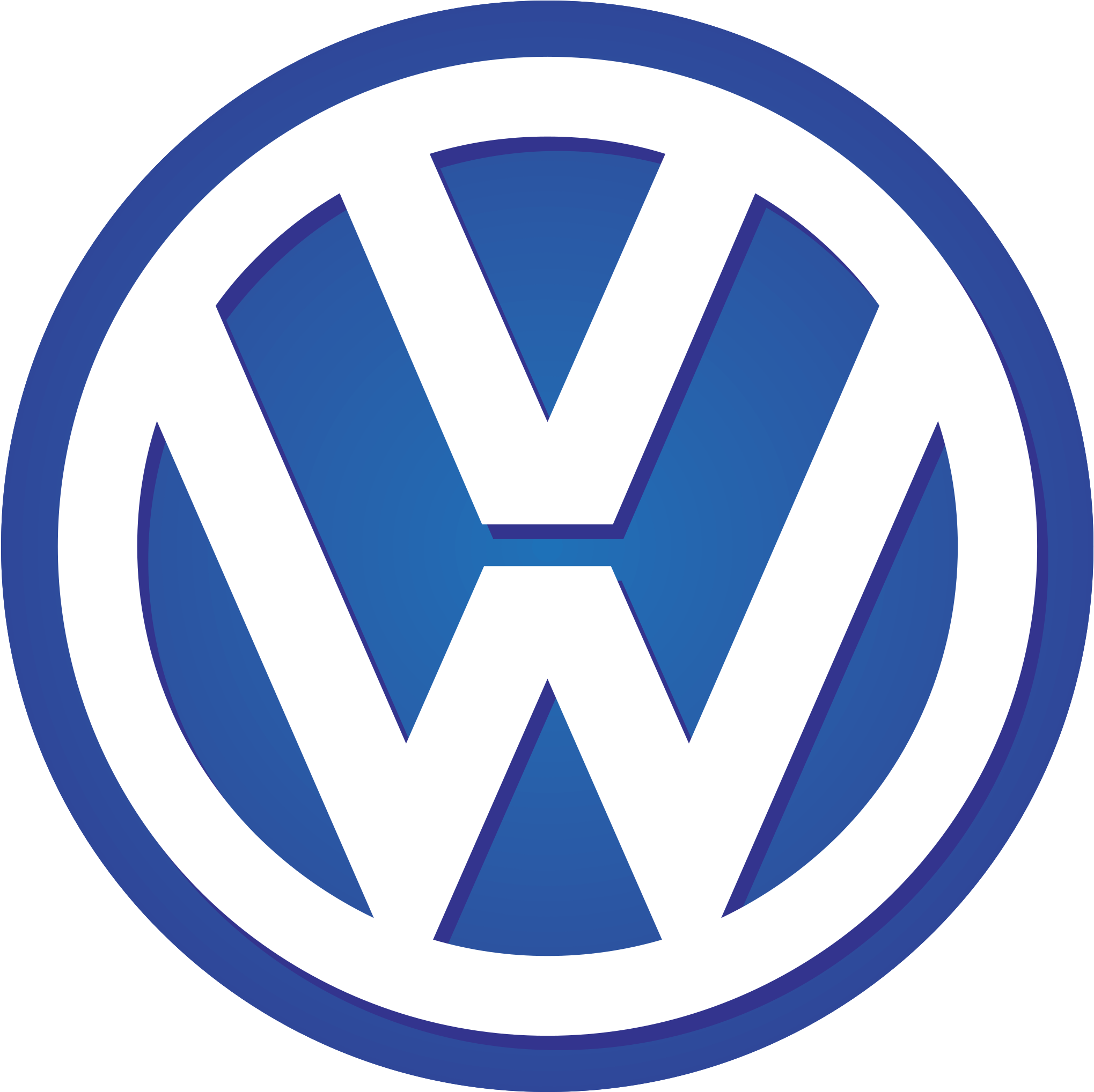 Volkswagen Vw Logo Png Transparent - Logo Wolksvagem Png (2400x2400), Png Download