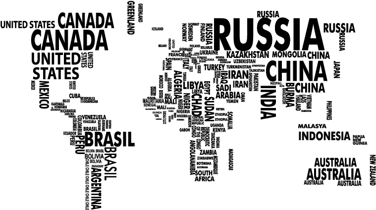 Mapamundi - Letras - International T Shirt Design (842x595), Png Download