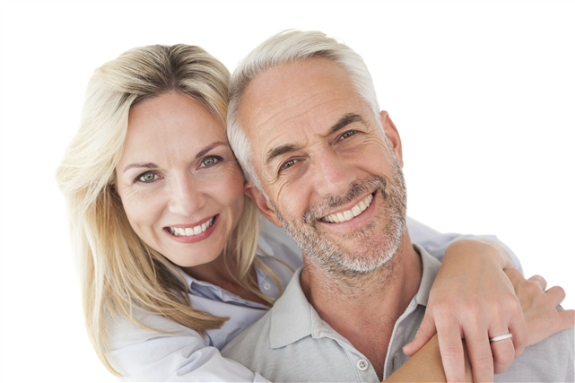 Happy Couple On White Background (640x640), Png Download