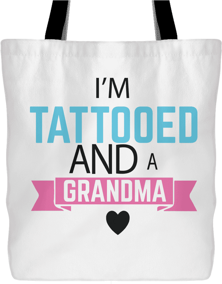 "tattooed Grandma" Cotton Tote Bag Gifts For Grandparents - Jpeg (1024x1024), Png Download