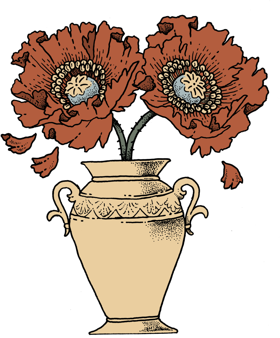 Burial Poppies Death Urn - Burial (1000x1220), Png Download