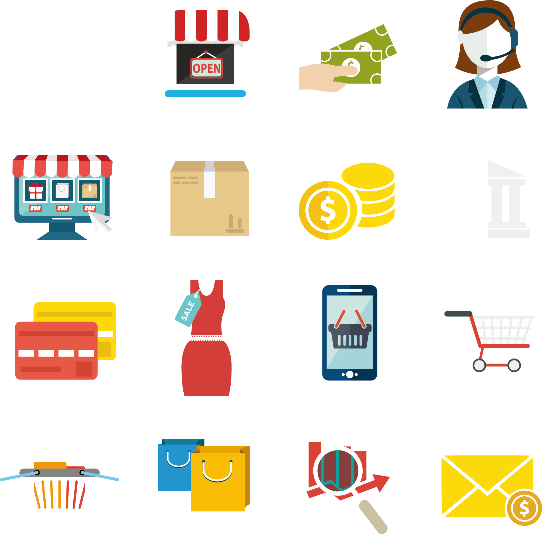 Flat Icons Png Free - Negocio Iconos Gratis (1901x1874), Png Download