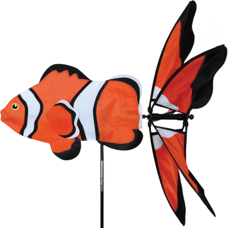 Clown Fish Spinner - Aquatic Life Wind Spinner - Small Clown Fish (728x728), Png Download