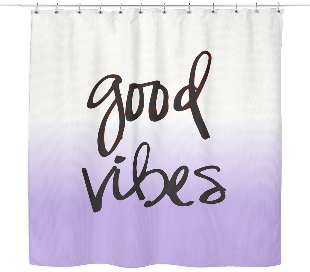 Good Vibes Shower Curtain - Shower (1024x1024), Png Download