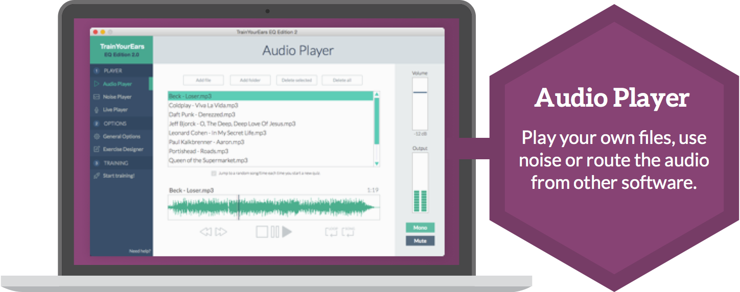 First, You Load The Music You Want To Train With - Ear (1448x572), Png Download