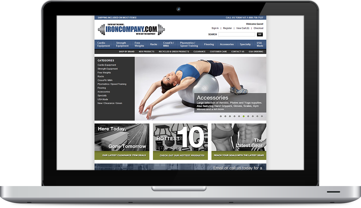 Ironcompany Shopping Cart Site Refresh - Project (1264x731), Png Download