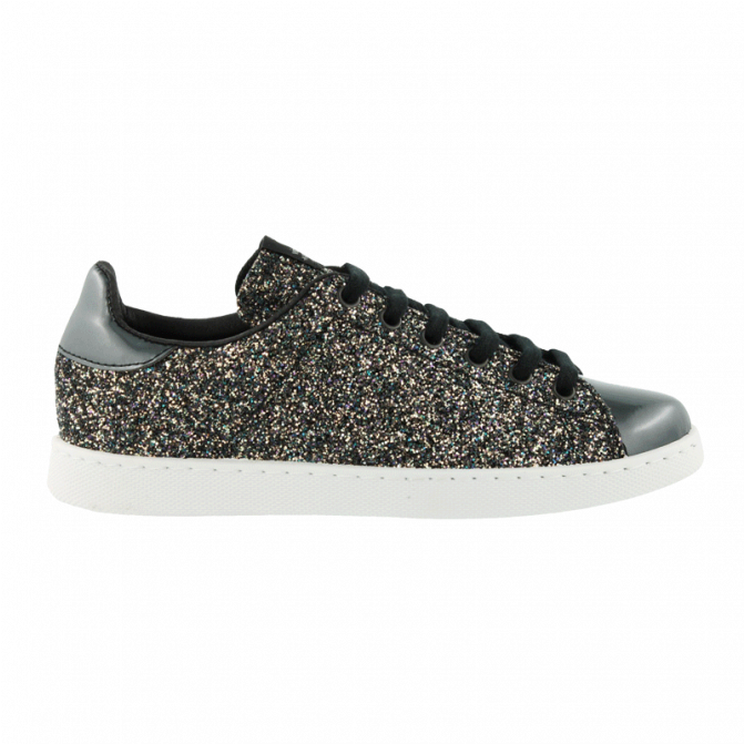 Chaussures Glitter Effet Miroir Femme - Victoria Deportivo Basket Glitter Chaussures Femme (670x830), Png Download