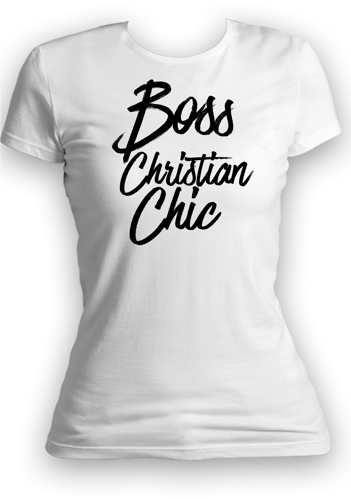 Boss Christian Chic Black And White Tee - Calligraphy (1118x1609), Png Download