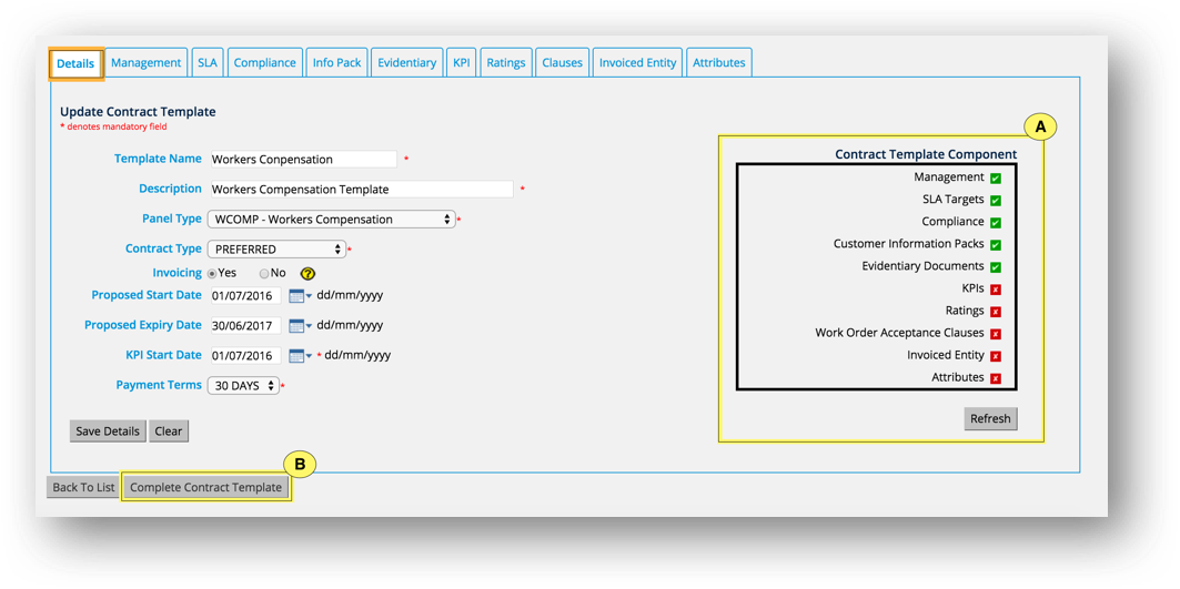 Click The Refresh Button In The Contract Template Component - Page Footer (1063x531), Png Download